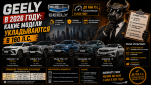 Geely в 2026 году до 160лс