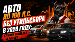 Авто до 160лс без утильсбора в 2026 году