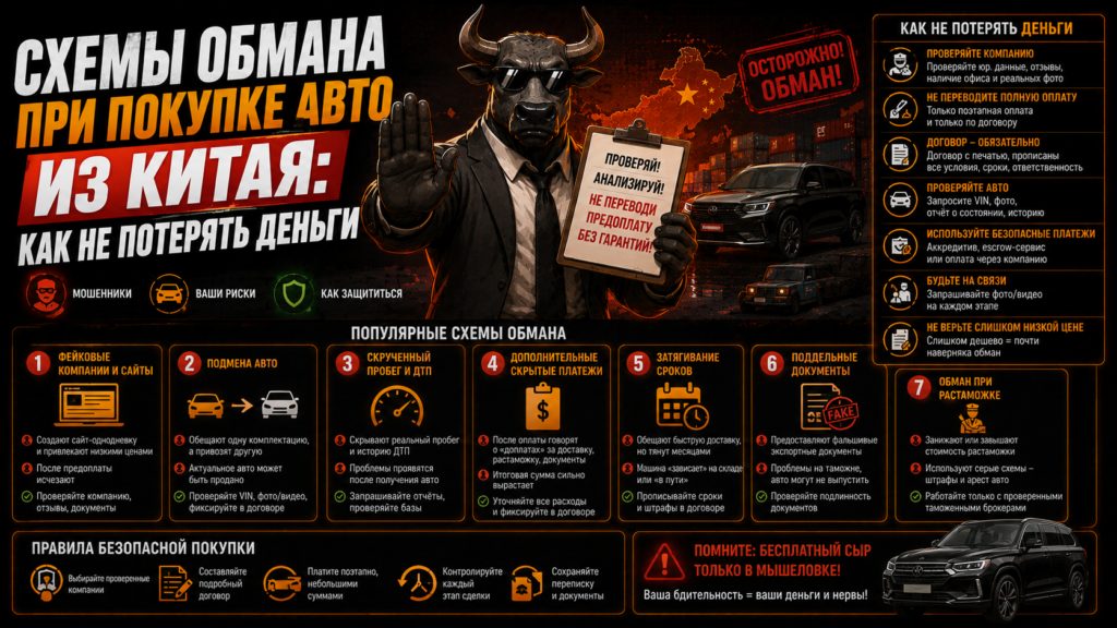 Схемы обмана при покупке авто из китая