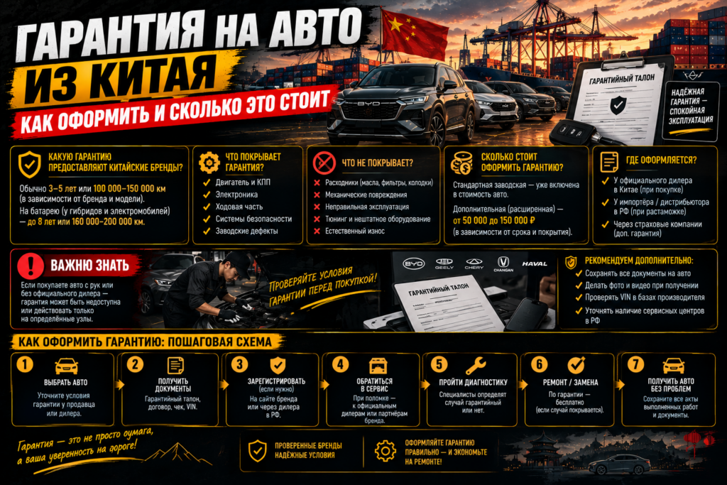 Гарантия на авто из китая