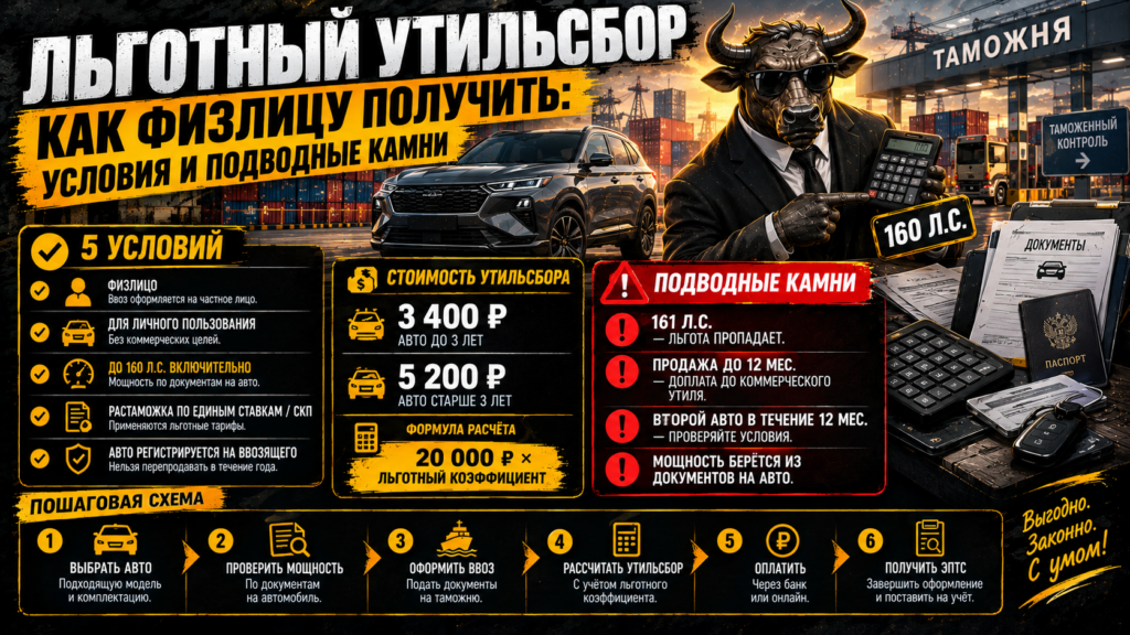 Как физлицу получить льготный утильсбор: условия и подводные камни